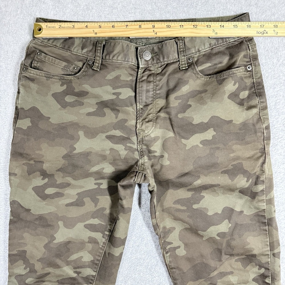 Banana Republic Travel Jean Slim Fit 32x30 Olive Camo Stretch Denim Pants Hemmed - Picture 7 of 11